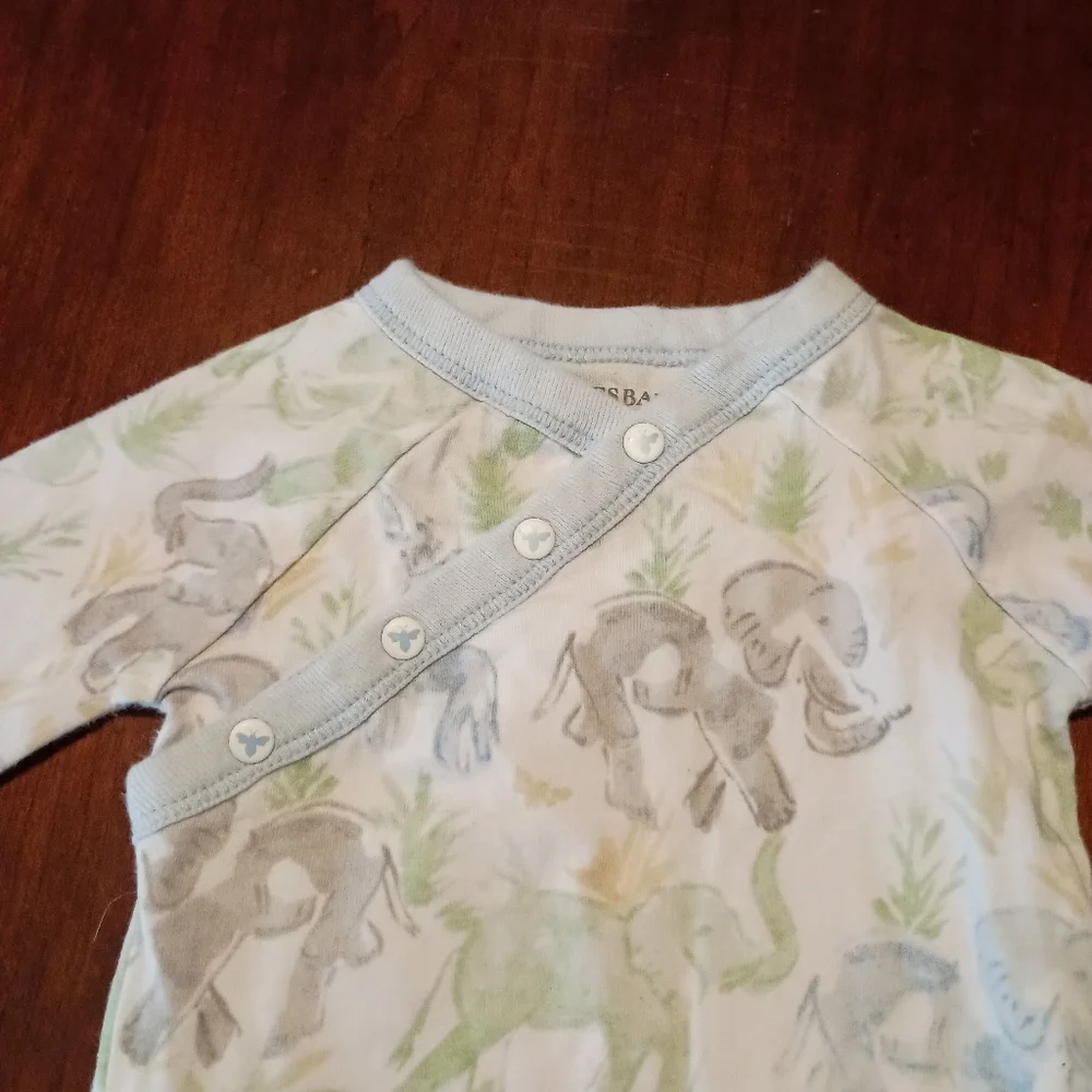 Burts Bees Baby Elephant Footie Pajamas
